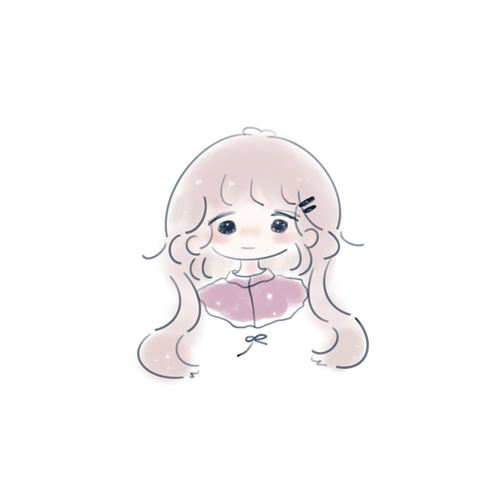 【11色一覧】ロングヘアの子 イラスト【推しカラーのゆるいイラスト】 - ゆるいせかい